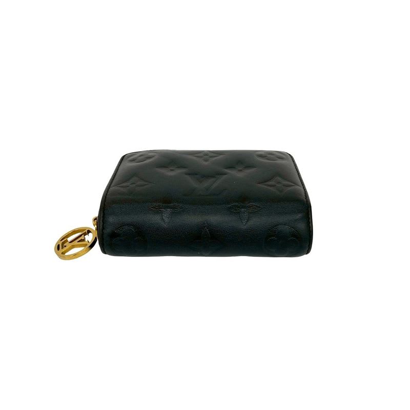Louis Vuitton Portefeuille Monogram Empreinte Leather Round Zip Bifold Wallet — view 6