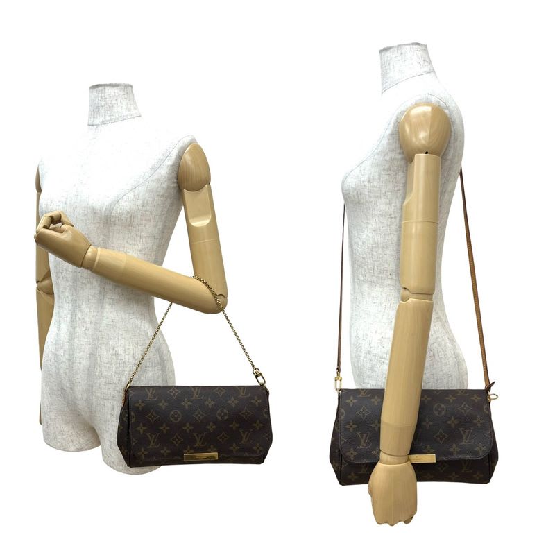 Louis Vuitton Favorite MM Leather 2-Way Chain Shoulder Bag Pochette — view 3