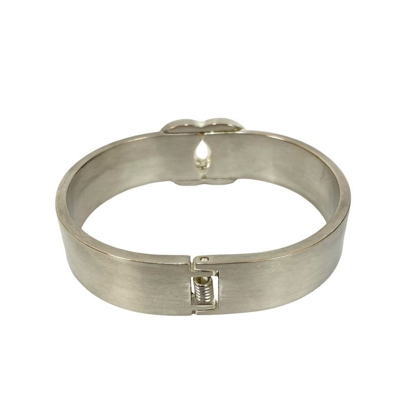 Chanel Vintage Coco Mark Logo Metal Bangle Bracelet 96P — view 7
