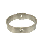 Chanel Vintage Coco Mark Logo Metal Bangle Bracelet 96P — view 7