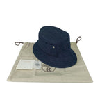 Hermes Hat Helen Silky N Indigo 100% Cotton Bucket Silver — view 9
