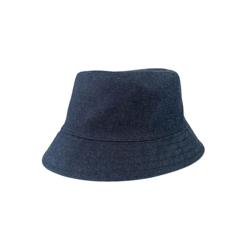 Hermes Hat Helen Silky N Indigo 100% Cotton Bucket Silver — view 3