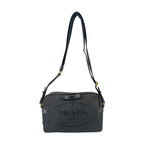 Prada Crossbody Bag Logo Jacquard Shoulder 1 Bh089 Black Canvas Leather — view 5