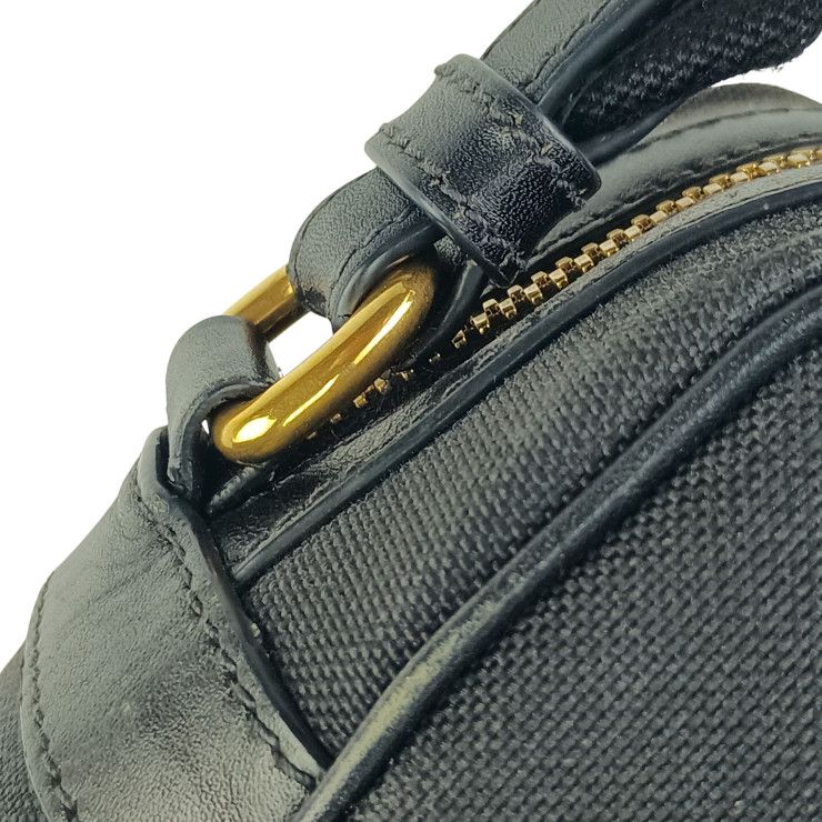 Prada Crossbody Bag Logo Jacquard Shoulder 1 Bh089 Black Canvas Leather — view 7