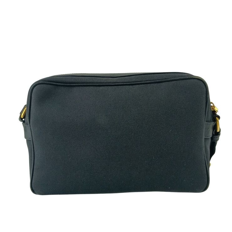 Prada Crossbody Bag Logo Jacquard Shoulder 1 Bh089 Black Canvas Leather — view 3