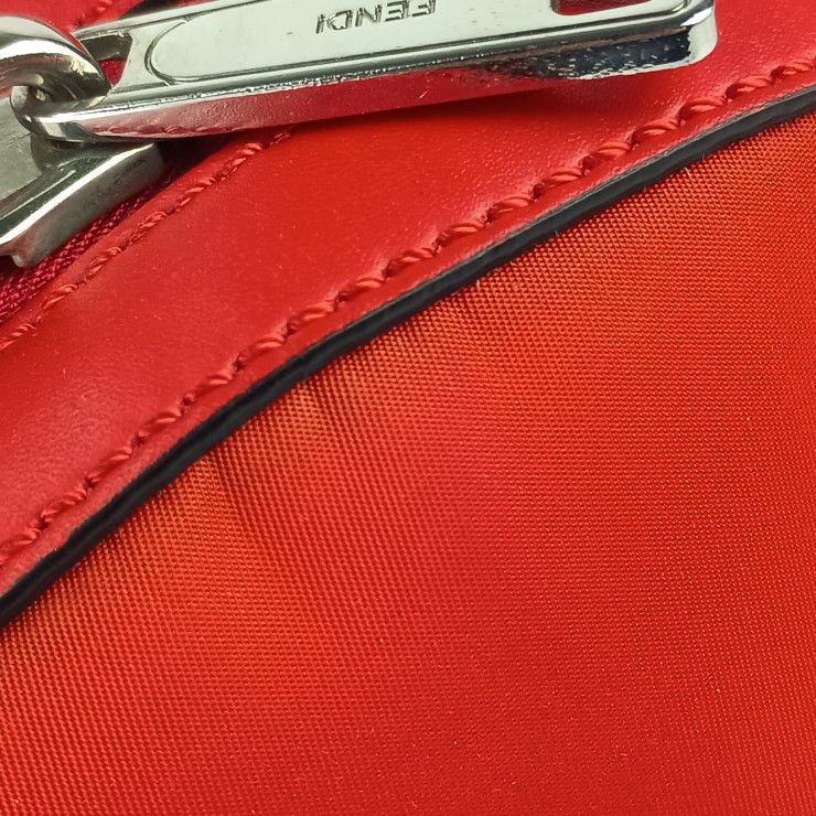 Fendi Backpack Monster Series Face 7 Vz012 Red Black Nylon — view 8