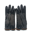 Hermes Gloves Jumbo Black Leather Silver Hardware — view 2