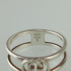 Gucci Rings Interlocking G Slim Open Band Ring Silver AG 925 — view 5