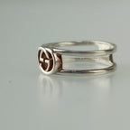 Gucci Rings Interlocking G Slim Open Band Ring Silver AG 925 — view 3