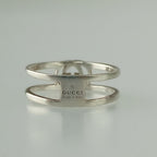 Gucci Rings Interlocking G Slim Open Band Ring Silver AG 925 — view 4