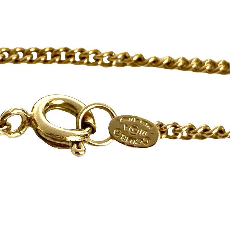 Chanel Vintage Coco Mark GP Necklace Pendant Choker Gold Pink 01A — view 3