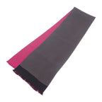 Hermes Polka Dot Scarf Silk Pink Black Reversible Fringe Autumn Winter — view 3