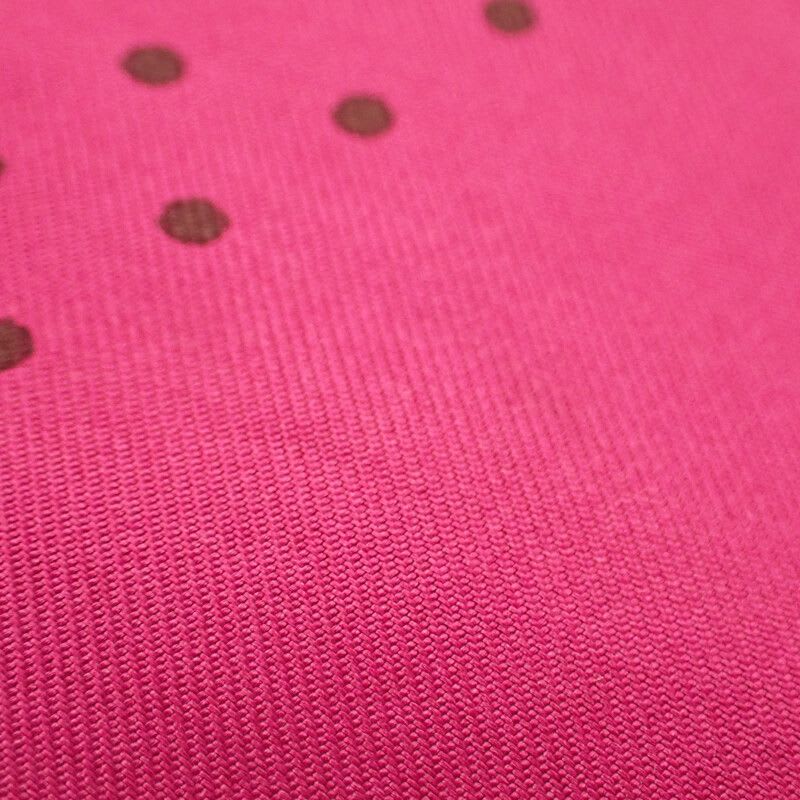 Hermes Polka Dot Scarf Silk Pink Black Reversible Fringe Autumn Winter — view 5