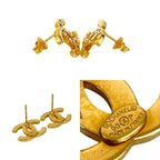 Chanel Vintage Logo Coco Mark GP Earrings Accessories 98P — view 3