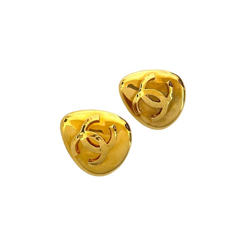 Chanel Vintage Coco Mark GP Earrings Ear Cuff Accessory Gold 93P — view 3