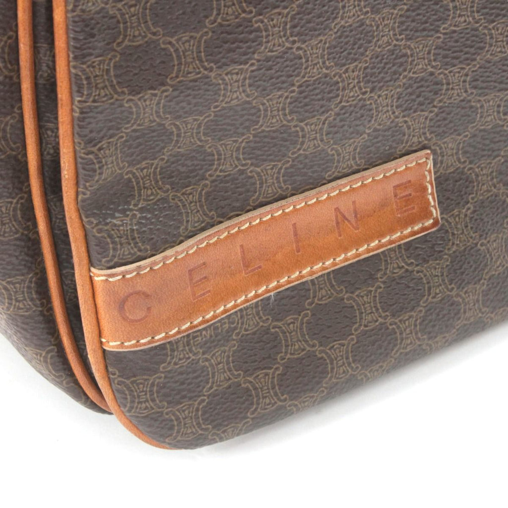 Celine Macadam Pattern Shoulder Bag Brown — view 6