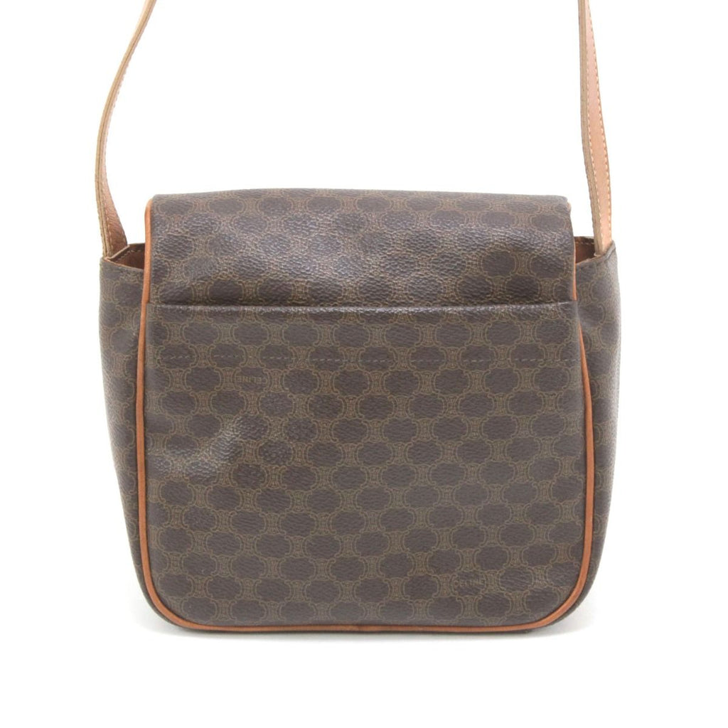 Celine Macadam Pattern Shoulder Bag Brown — view 3