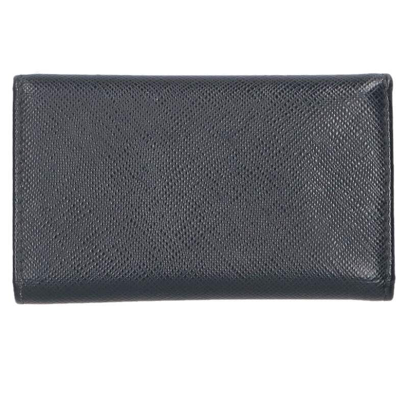 Prada 2 Pg222 Triangle Plate Saffiano Leather Key Case — view 2