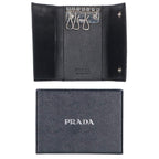 Prada 2 Pg222 Triangle Plate Saffiano Leather Key Case — view 3