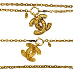 Chanel Vintage Coco Mark Motif GP Chain Necklace Pendant Accessory — view 3