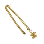 Chanel Vintage Coco Mark Motif GP Chain Necklace Pendant Accessory — view 4