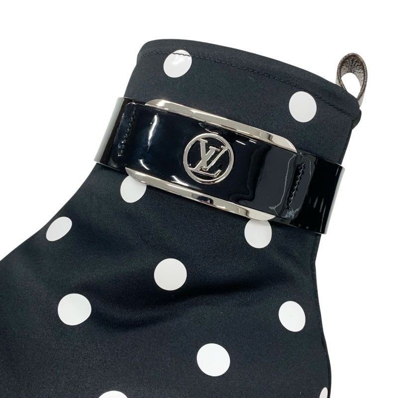 Louis Vuitton Moonlight Line Boots Short Shoes Satin Black White Dot Belt — view 9