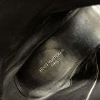 Louis Vuitton Moonlight Line Boots Short Shoes Satin Black White Dot Belt — view 7