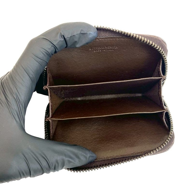 Bottega Veneta Intrecciato Leather Round Zip Coin Case — view 7