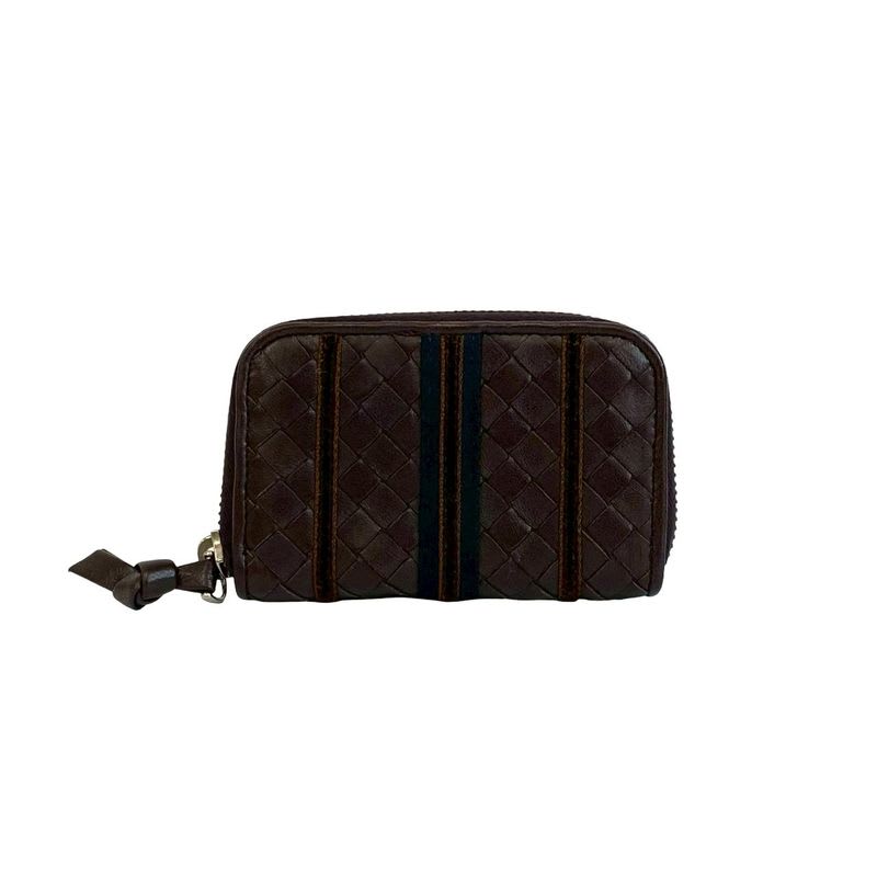 Bottega Veneta Intrecciato Leather Round Zip Coin Case — view 2
