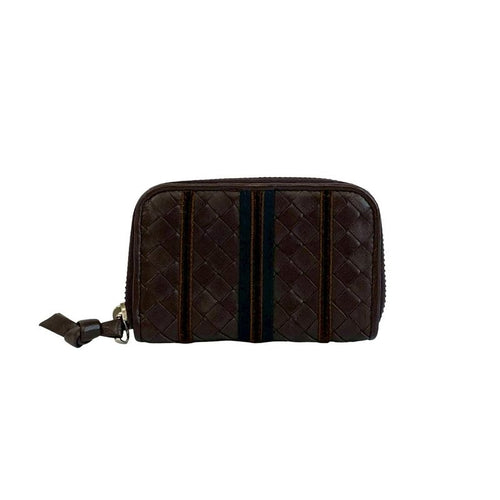 Bottega Veneta Intrecciato Leather Round Zip Coin Case — view 2