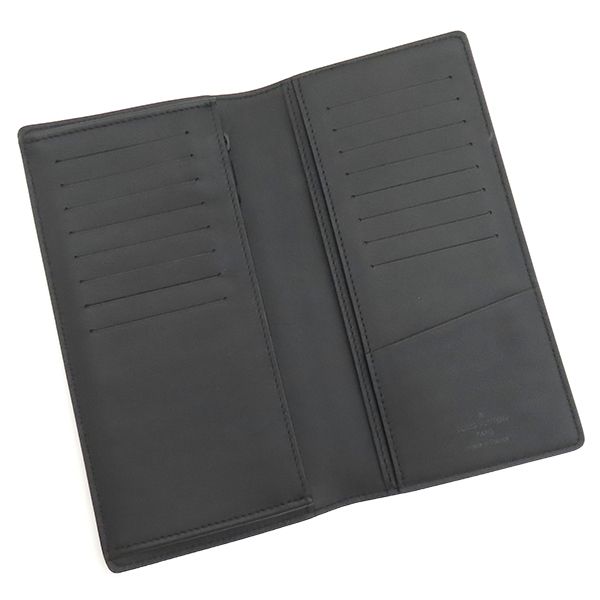 Louis Vuitton Long Wallet Portefeuille Blaza Nm Grain Leather Black Matte — view 5