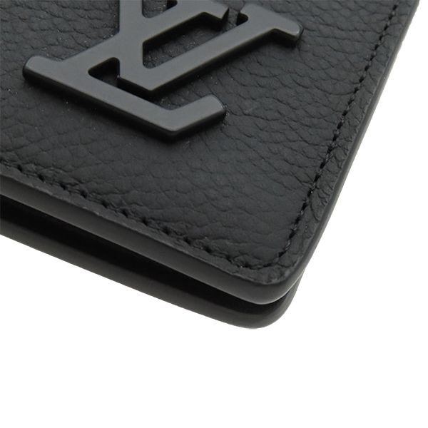 Louis Vuitton Long Wallet Portefeuille Blaza Nm Grain Leather Black Matte — view 4