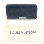 Louis Vuitton Monogram Empreinte Zippy Wallet Round Zipper Long Navy — view 9