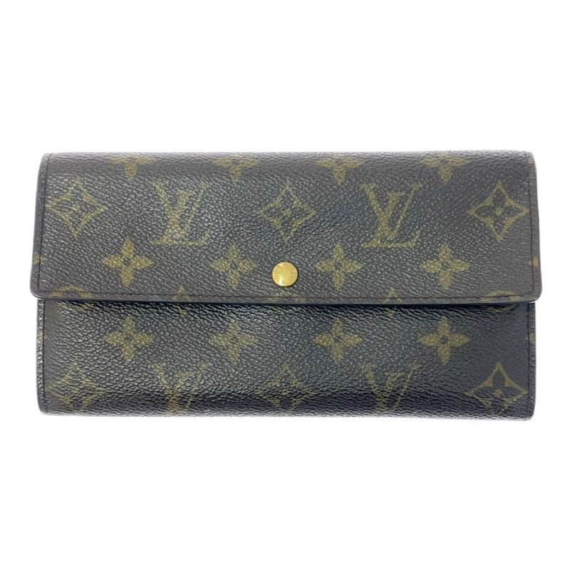 Louis Vuitton Monogram Porte Monet Cles Di Long Wallet Brown — view 2