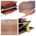 Louis Vuitton Monogram Porte Monet Cles Di Long Wallet Brown — view 9