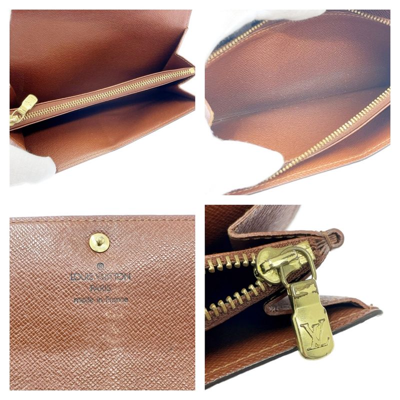 Louis Vuitton Monogram Porte Monet Cles Di Long Wallet Brown — view 9