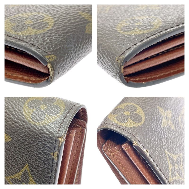 Louis Vuitton Monogram Porte Monet Cles Di Long Wallet Brown — view 7