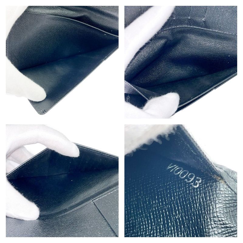 Louis Vuitton Taiga Porte Barrule Carte Cles Di Black Long Wallet — view 7