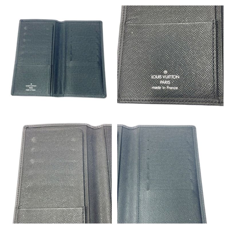 Louis Vuitton Taiga Porte Barrule Carte Cles Di Black Long Wallet — view 5
