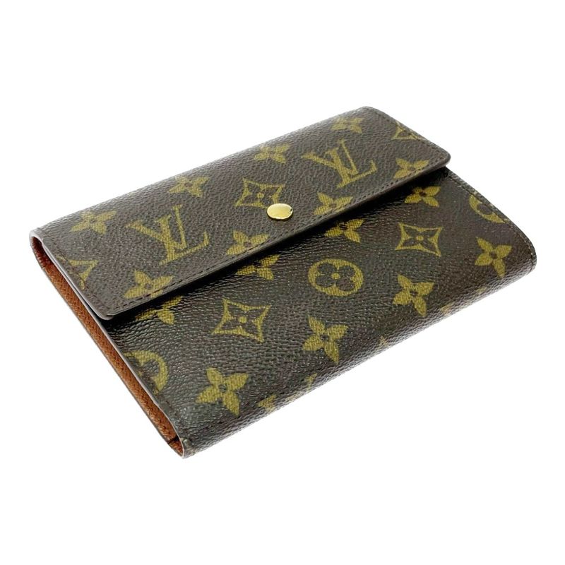 Louis Vuitton Monogram Porte-Tresor Etui Papier Brown Trifold — view 2