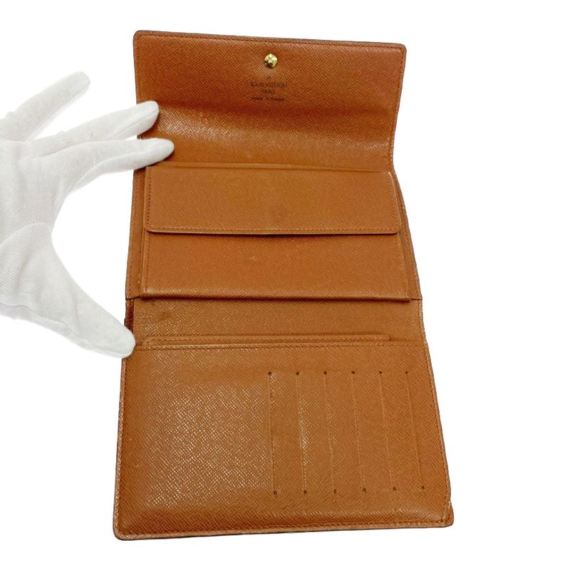 Louis Vuitton Monogram Porte-Tresor Etui Papier Brown Trifold — view 5