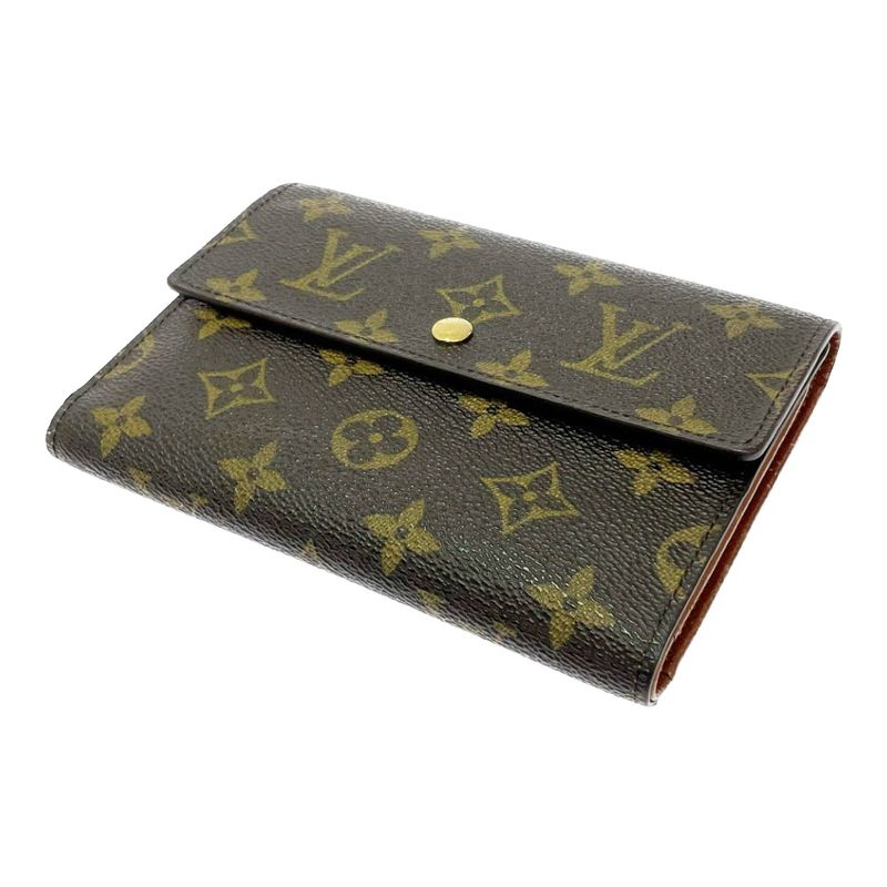 Louis Vuitton Monogram Porte-Tresor Etui Papier Brown Trifold — view 3