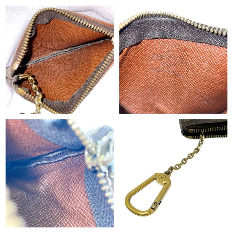 Louis Vuitton Monogram Pochette Cles Coin Case Brown — view 8