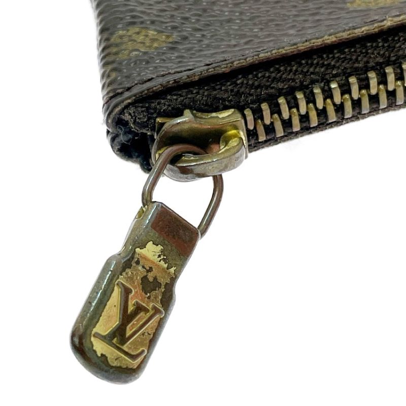 Louis Vuitton Monogram Pochette Cles Coin Case Brown — view 6