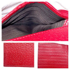 Prada Leather Trifold Wallet Red — view 8