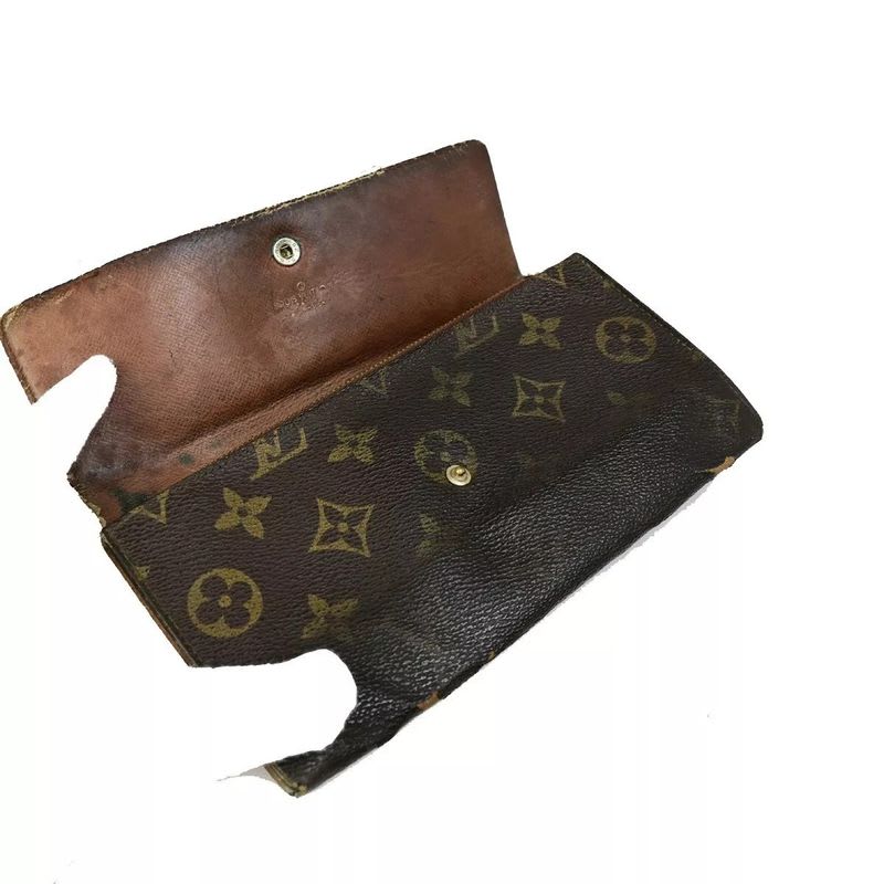 Louis Vuitton Long Wallet Monogram 3 Set Bifold 66 Bs078 — view 5