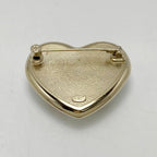 Chanel Heart Coco Mark Rhinestone A21 B Gold Brooch — view 4