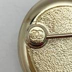 Chanel Heart Coco Mark Rhinestone A21 B Gold Brooch — view 5