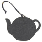 Hermes Petite Ash Teapot Leather Bag Charm Light Blue Black Bicolor — view 2