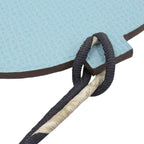 Hermes Petite Ash Teapot Leather Bag Charm Light Blue Black Bicolor — view 7
